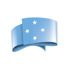 Federated States Micronesia flag, vector illustration on a white background