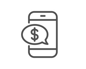 Obraz premium Pay by phone line icon