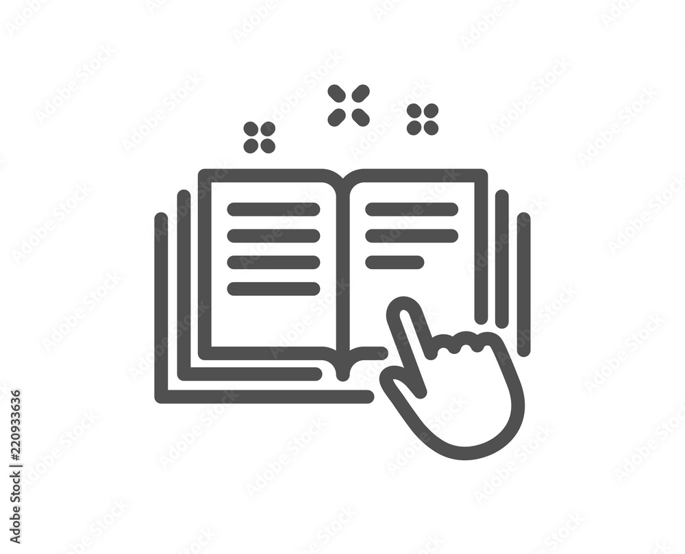 Aufkleber technical documentation line icon. instruction sign. quality design element. classic style technical