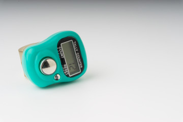 Electronic or digital rosary counter Isolated on white background