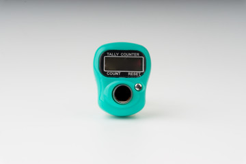 Electronic or digital rosary counter Isolated on white background