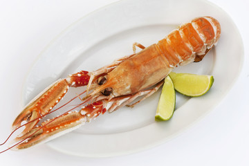 Crustacean and lemon