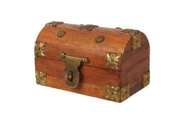 Small wooden casket