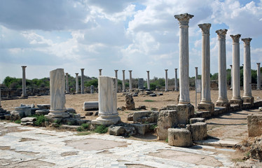 Cyprus. The ancient city of Salamis, the Abbey of Bellapais Castle of St. Hilarion