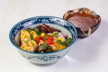 Crab poke with sauce