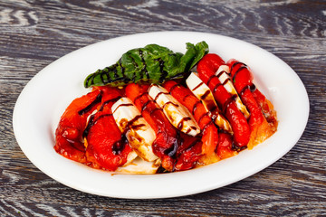 Tasty grilled pepper salad