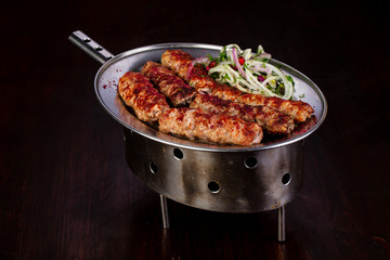 Grilled meat kebab