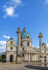 Fototapeta na wymiar St. Charles Church, Vienna