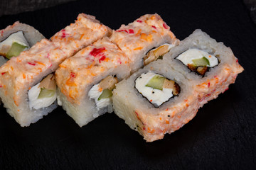 Japanese roll with salmon