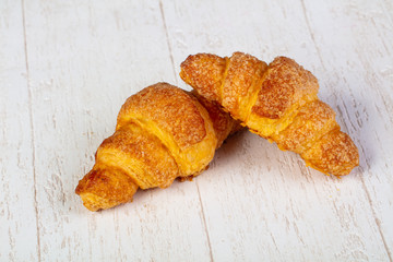 Sweet tasty croissant