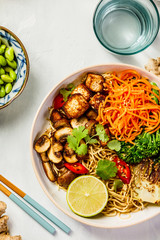 Asian Tofu Soba Noodle Bowl