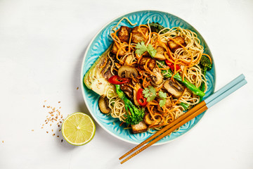 Asian Tofu Soba Noodle Bowl © Natalia Klenova