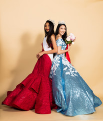 Miss Beauty Pageant Queen Contest in Asian Gown