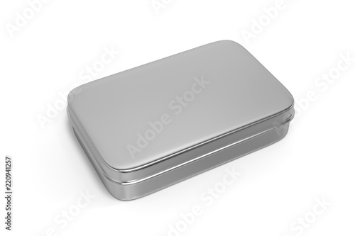 "Metal Box on isolated white background, 3d illustration" Stock photo and royalty-free images on