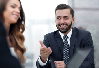 business partners discussing the terms of the new contract