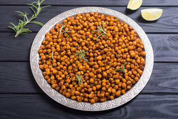 Roasted chickpeas with rosemary