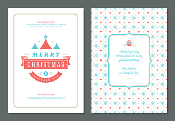 Christmas greeting card design template.