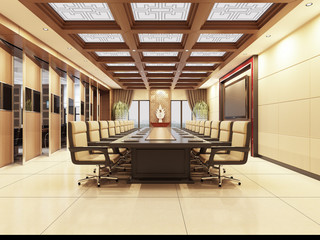 3d render of board room