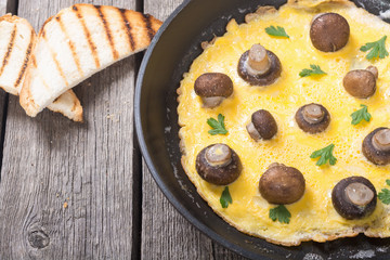 Omelette with mushroom