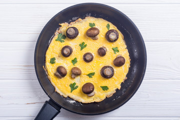 Omelette with mushroom