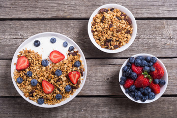 Chia yogurt with granola