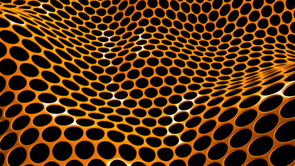 Gold metal black background. 3d illustration, 3d rendering.