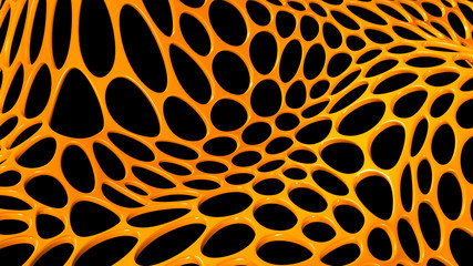 Gold metal black background. 3d illustration, 3d rendering.