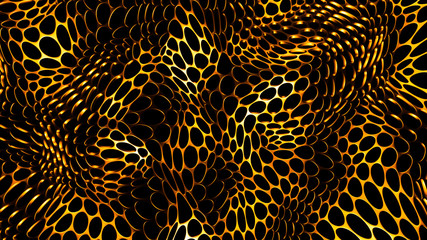 Gold metal black background. 3d illustration, 3d rendering.