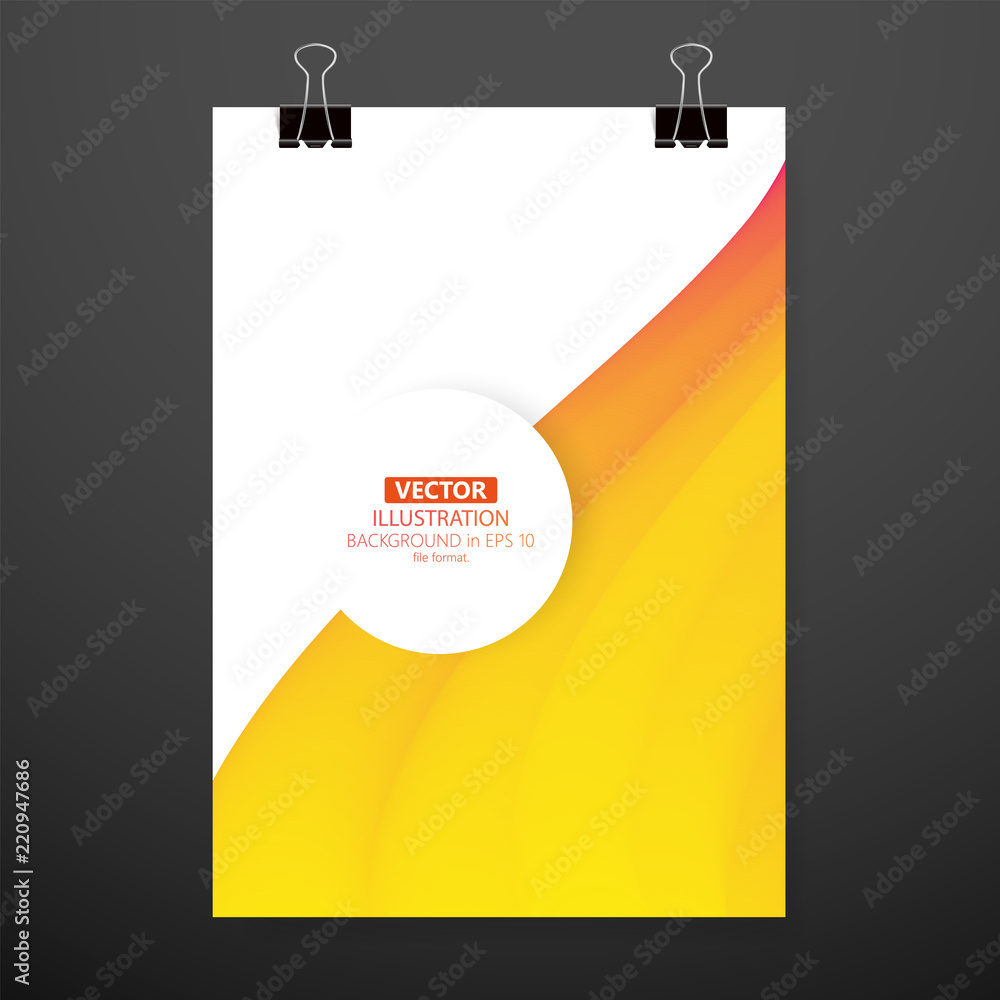 Poster modern abstract cover. cool gradient waves composition. eps10 vector.