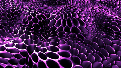Purple metal black background. 3d illustration, 3d rendering.