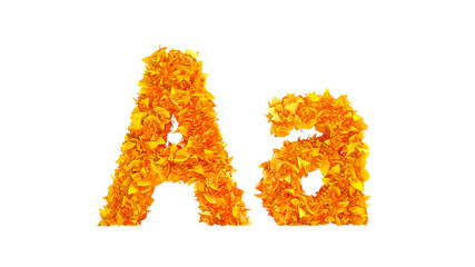 Autumn font. 3d illustration, 3d rendering.