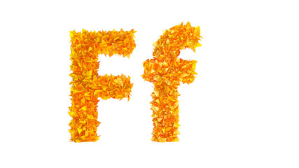 Autumn font. 3d illustration, 3d rendering.
