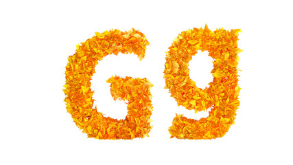 Autumn font. 3d illustration, 3d rendering.