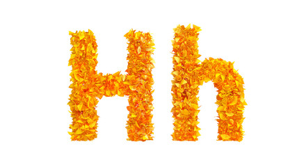 Autumn font. 3d illustration, 3d rendering.