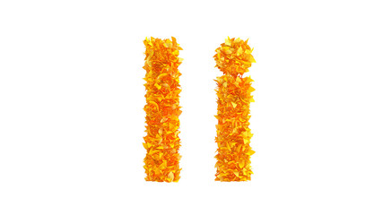 Autumn font. 3d illustration, 3d rendering.