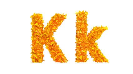 Autumn font. 3d illustration, 3d rendering.