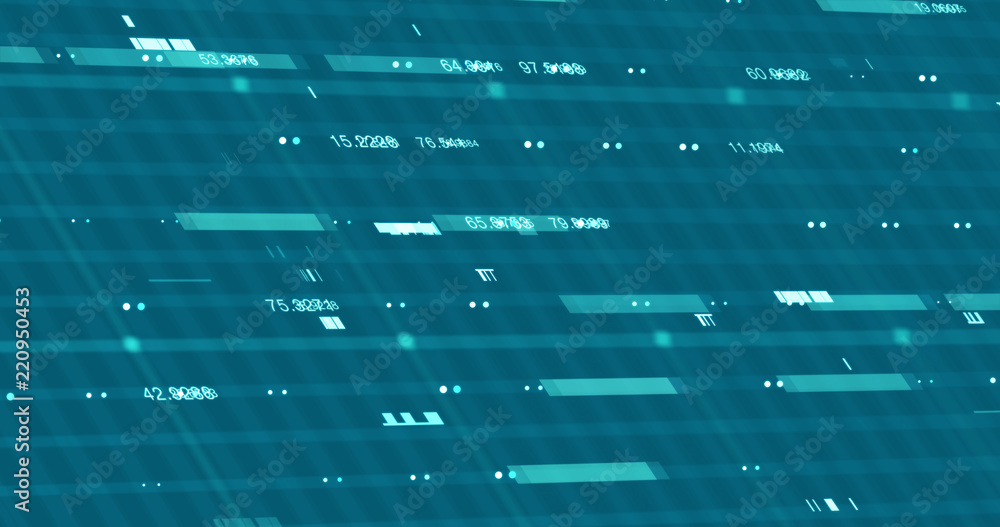 Wall mural abstract digital data background, 3d rendering