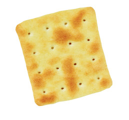 roasted soda biscuit without sugar isolated on white background