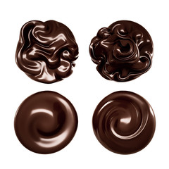 A splash of dark chocolate. 3d illustration, 3d rendering.
