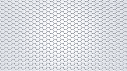 White hexagon background. 3d illustration, 3d rendering.