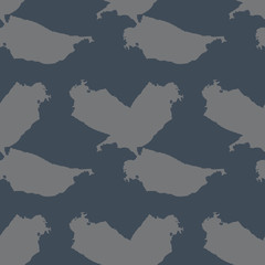 UFO military camouflage seamless pattern in navy blue and grey colors