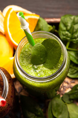 Assortment of smoothies