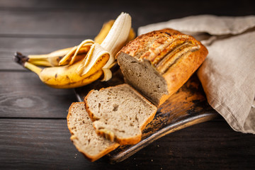 Homemade banana bread