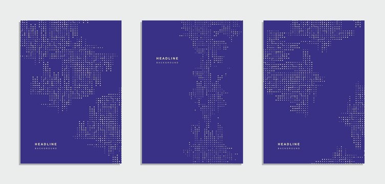Halftone dots brochure, flyer. Corporate identity.
