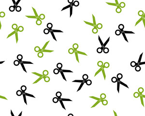 Seamless pattern, chaotic scissors