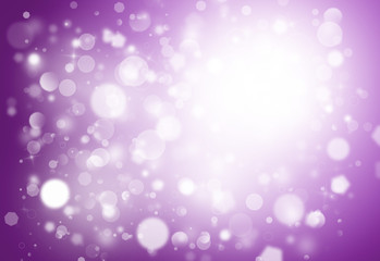 Purple glitter sparkles rays lights bokeh Festive Elegant abstract background.