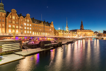 Fototapeta premium Copenhagen denmark night