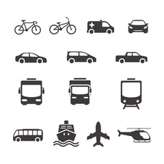 set of transport icons