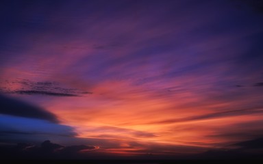 Fototapeta na wymiar Sunset and dramatic sky