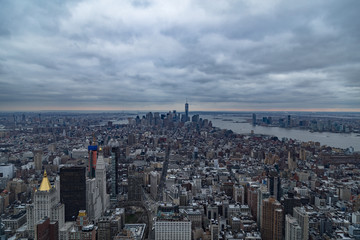 View from Empire State Building towards Lower Manahatten